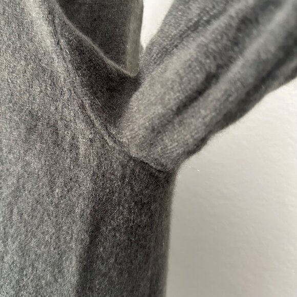 C By Bloomingdale's 2 Ply Cashmere Open Front Cardigan Greyish Brown Sz S - Picture 9 of 13